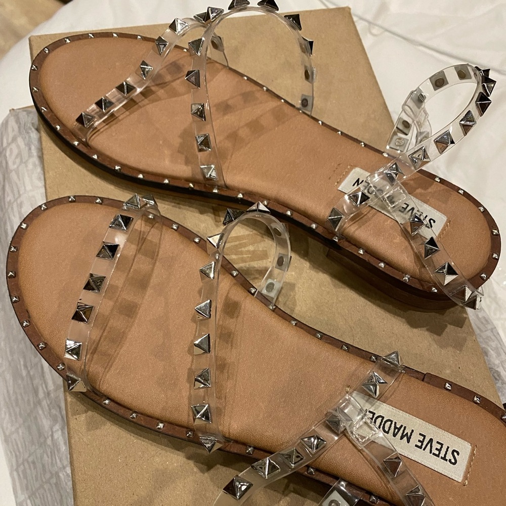 Steve Madden Clear Travel Sandals